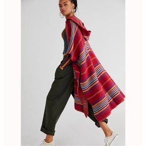 Free People Cold Canyon Hooded Poncho